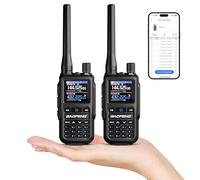 Baofeng GT-5R Mini Radio portatile 5W a doppia banda, Walkie Talkie UHF VHF compatto con programmazione tramite App BT, 999 canali, Doppio PTT, USB-C, Ricevitore Airband/FM, Torcia, Confezione da 2