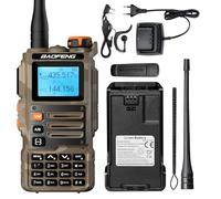 BAOFENG K63 6W Walkie Talkie, Tri-Band UHF/VHF/1.25M Radio portatile per amatori, AM FM, 2600 mAh batteria, 999CH, Copia frequenza wireless, Frequenza ripetitore inversa, Mimetica deserto