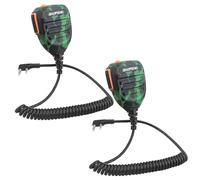 BAOFENG Microfono radio, microfono da spalla per polizia UV-5R BF-F8HP 5RM UV-21R K5PLUS UV-17R TIDRADIO TD-H3 TD-H8 Quansheng UV-K5 walkie talkie microfono altoparlante portatile (confezione da 2)