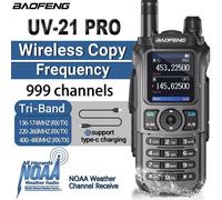 Baofeng UV 21 Pro Walkie Talkie Wireless impermeabile 999CH AM Long Range Tipo-C