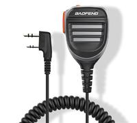 BAOFENG UV-5R Microfono Speaker SQ26 SQ27 Altoparlante palmare Microfono antipioggia Aggiornamento dell'originale BF Mic per GMRS Ham Radio 2Pin K Mic compatibile con UV-82 UV-S9 BF-F8HP (grigio-Dual