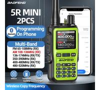 Baofeng UV 5R Mini Walkie Talkie Bluetooth Frequenza di programmazione Tipo-C Caricatore Doppia banda PTT AM/FM Camping Radio portatile a 2 vie