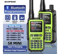 BAOFENG UV-5R Mini Walkie Talkie Multi Band Bluetooth Programmazione Frequenza di copia wireless 999CH Tipo-C Radio bidirezionale a lungo raggio