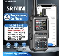 Baofeng UV-5R Mini Walkie Talkie Programmazione Bluetooth Frequenza di copia wireless Banda completa 999CH AM FM Tipo-C Radioamatore a lungo raggio