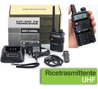 BAOFENG UV-5R RICETRASMITTENTE VHF/UHF DUAL BAND RADIO 136-174 400-480 MHZ