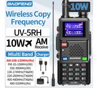 Baofeng UV 5RH 10W Bande complete Walkie Talkie Wirless Frequenza di copia Tipo-C Caricatore Ricetrasmettitore UV 5R aggiornato Ham Radio bidirezionale