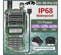 Baofeng UV 9R Pro V2 IP68 Walkie Talkie impermeabile Tri-Power Type-C Caricatore Dual Band Ham CB Radio Radio bidirezionale di UV 9R Plus