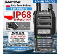 Baofeng UV-9R PRO V2 Walkie Talkie Impermeabile IP68, Banda UHF VHF, Tri-Potenza, Type-C, DTMF, Torcia, Radio Bidirezionale a Lungo Raggio