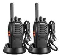 Baofeng Walkie Talkies PMR446 Radio Ricetrasmettitore BF-88X Kit Walkie Talkie professionali Portatile Ricaricabile,Auricolari Batteria e caricatore inclusi(2 Pezzi)