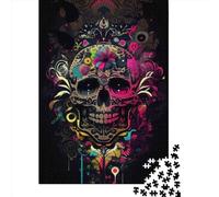 BaoFFF Teschio Messicano 2 Puzzle per Adulti 1000 Pezzi 75x50 cm