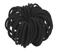 BaoFufc 100 elastici neri per capelli alla rinfusa supporti per coda di cavallo per capelli spessi, facili da usare e rimuovere, non impigliano i capelli alla rinfusa T