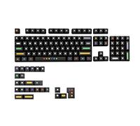BaoFufc 129Keys / Set Profilo Nero Dots Tasti Keycaps PBT Dye sublimazione Keycaps per MX Switch per profilo chiave Pbt Keycaps
