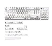 BaoFufc 135 per Key White PBT Keycap Profilo Sublimazione Tinta Keycaps per Tastiera Meccanica Gk61 K70 Sublimazione Tinta Keycaps