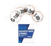 BaoFufc 4 corde per basso acustico a 4 corde 40 60 75 95 in acciaio al carbonio con nucleo esagonale in lega per basso per principianti facili da usare doppie corde per basso acustico, facili da