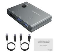 BaoFufc 4 Porte USB3.0 Switcher Lettore di Schede MultiPorte Hub USB per Computer Dispositivo Design in Metallo USB3.0 MultiPorts Adattatori USB Commutazione