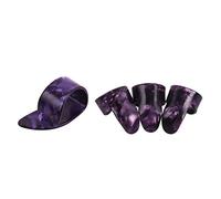 BaoFufc 4 pz/set Chitarra Finger Picks Fingertip Pollice Plettri Protezioni Unghie Strumento Per Basso Parti di Strumenti Accessori Per Chitarre In Legno Picks, viola