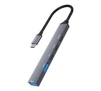 BaoFufc 5 Porte USB C Hub Adattatore USB TypeC Docking Station 5Gbps Velocità Trasferimento Dati PD100W Pad In Lega di Alluminio