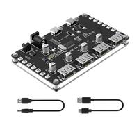 BaoFufc - Adattatori USB HUB 2.0 a 4 porte, splitter USB, estensori multipli con luce LED colorata 3528 per computer e laptop, uso domestico