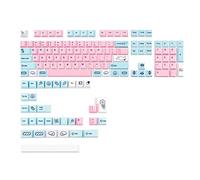 BaoFufc Elegante Acid House Keycaps PBT Dye Subb 137 per tappi chiave Sweet Girl Altezza per MX64/68/84/87/96/98/104/108 Porcellana Blu e Bianco Keycaps PBT Keycap Dye Subb