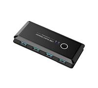 BaoFufc Interruttore USB Selettore 2 Computer Condivisione 4 Dispositivi USB USB3.0 Adattatore Switcher Hub per Mouse Tastiera Scanner Stampante Scanner