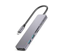 BaoFufc Speed USB C Hub con lettore di schede USB3.0 Adattatore multiporta di tipo C Porta USB C femmina per trasferimento dati 480Mbps Hub USB con uscita