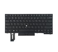 BaoFufc Tastiera per computer portatile LenovoThinkPad E480 E485 E490 L480 T480S T490 01YP280 Laptop Tastiera Layout USA Nero