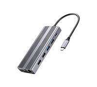 BaoFufc USB C Hub 3.0 Multi USB Splitter 12 porte espandibilatore multiplo Nessun driver necessario Plug and for Play per PC per laptop Docking station con Ethernet con porte USB incluse