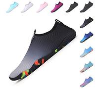 Baofular Scarpe da Scoglio Uomo Donna Scarpe Mare Traspiranti Scarpette da Scoglio Antiscivolo Scarpe da Acqua per Spiaggia Piscina Immersione Yoga Sport Acquatici Nero Grigio 43 EU