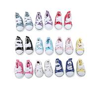 BAOFUYA 10 Paia da 1/6 Scarpe con Elevata Forza dello Schermo a Molla per, Esecuzione Piegata, Tesoro/Jeans Rosa/Blu per
