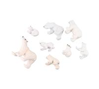 BAOFUYA 8 Figure di Orso Dipinte Dettagliate a Mano Giocattolo Set per il Commercio dei Bambini, Miglioramento Dell'attenzione e Approfondimenti per Feste Animali, Materiale e -mail Adatto Alla