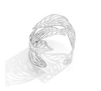 BAOFUYA Bracciale a Foglia Vintage, Design Cavo Elegante, una Dichiarazione di Moda Audace, Accessorio in Metallo Resistente Alla Ruggine per Tutti gli Abiti (Una dimensione)