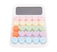 BAOFUYA Calcolatore Dell'interruttore Meccanico Color Caramelle, Calcolatore Elettronico per la Casa Dell'ufficio con Risposta a Chiave Rapida (WHITE)