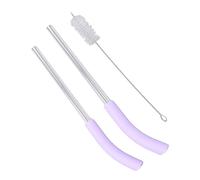 BAOFUYA Cannucce per Bicchiere Frullatore Personale per Frullato 2 Pezzi di Ricambio per Cannuccia per Frullatore, Cannucce Riutilizzabili Rimovibili in Silicone per Tazza di Frullato da 26 Once in