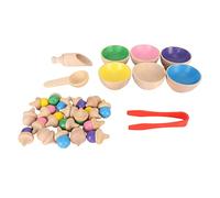 BAOFUYA Giochi di Combattimento del Colore per l'età della Scuola Materna per Migliorare Le capacità Motorie del Pensiero Logico, Gioco di Classificazione in Legno Delicatamente Lucido con Materiale