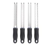 BAOFUYA Grattugia da da 4 Pezzi, Set di Grattugia per Formaggio Zester in Acciaio Inossidabile 304 per Agrumi, Cioccolato, Aglio