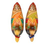 BAOFUYA Holz Mandarin Decoration Decoration of the Romantic Office Painted Design, 1 Paio di Amanti Ducks in Legno