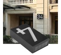 BAOFUYA Luce Solare per Numero di Porta, Numeri Civici Numeri Chiari Resistente Alla Pioggia Installazione Rapida Ampiamente Usato per Cancelli di Negozi Porte di Corridoi Luce Solare per Numero di