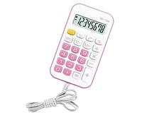 BAOFUYA Mini Calcolatrice Tascabile con Corda per Studenti e Informatica di Base da Ufficio (Rosea)