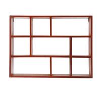 BAOFUYA Scaffale da Scrivania da Parete in Legno, 9 Scomparti da Tavolo e Scaffale per Gingilli Montabile a Parete per Riporre Cosmetici, Cosmetici e Cristalli