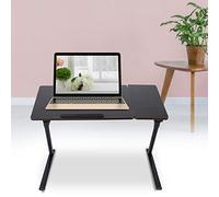 BAOFUYA Scrivania per Laptop, Tavolo Portatile Regolabile a Forma di Z con Ripiano Inclinato per Leggere, Mangiare, Scrivere e Giocare Sul Lato del Divano (Colore noce)