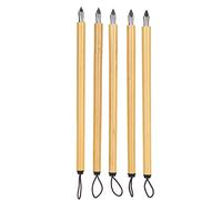 BAOFUYA Set Penna Calligrafia 7.2 Pollici, Bambù Naturale Vintage Kit | 5 Pezzi con 5 Pennini e Portapenna Obliquo, Materiale di Bambù Naturale per Tratti Fluidi, Ideale per Scrittura