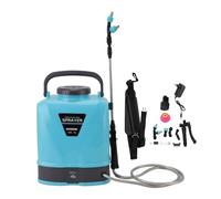 BAOFUYA Spruzzatore a Zaino Alimentato, Spruzzatore Elettrico Ad Alta Pressione 5 Ugelli e Bacchetta in Ottone Regolabile 34-63 Cm per la Pulizia del Giardino del Prato Animali Do (Spina UE 10L)