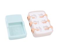 BAOFUYA Stampo di Gelato, Silicone Simpatico Cartone Animato Animale di Ghiaccio con Coperchio Facile Rilascio per il Gelato Fatto Fatti in Casa