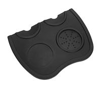 BAOFUYA Tappetino Antimanomissione in Silicone Supporto Antimanomissione per caffè Antiscivolo con Design Sospeso per Banco da Lavoro con Accessori per la Preparazione del caffè (BLACK)
