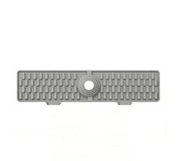 BAOFUYA Tappetino per Rubinetto da 2 Pezzi, Paraspruzzi per Lavello da 45 Cm Vassoio in Silicone Che Assorbe L'acqua Raccogligocce Protezioni per Lavello per Cucinas Bagno (GRAY)