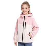 Baogaier Giacca Impermeabile Ragazze Mantella con cappuccio 11-12 anni Rosa