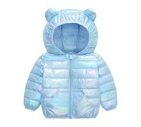 Baogaier Giubbotto Bambini Invernale, Bambina Bambino Azzurro Antivento Cappotto Inverno Impermeabile Giubbotti con Cerniera Tasche Leggero Caldo Outwear Ragazzi Vestiti Bimba Bimbo 3-4 Anni