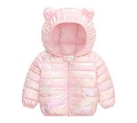 Baogaier Giubbotto Bambini Invernale, Bambina Rosa Antivento Cappotto Inverno Impermeabile Giubbotti con Cerniera Tasche Leggero Caldo Outwear Ragazzi Vestiti Bimba Bimbo 1-2 Anni