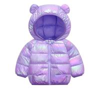 Baogaier Giubbotto Bambini Invernale, Bambina Viola Antivento Cappotto Inverno Impermeabile Giubbotti con Cerniera Tasche Leggero Caldo Outwear Ragazzi Vestiti Bimba Bimbo 4-5 Anni