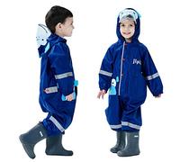 Baogaier Impermeabile da Pioggia Bambini con Cappuccio Blu Navy Scimmia Stampa Bambina Antipioggia Giacca Impermeabili Tuta Portatile Sportivo Jogging Ragazzi Ragazze Unisex Bimbo Bimba 6-7 Anni